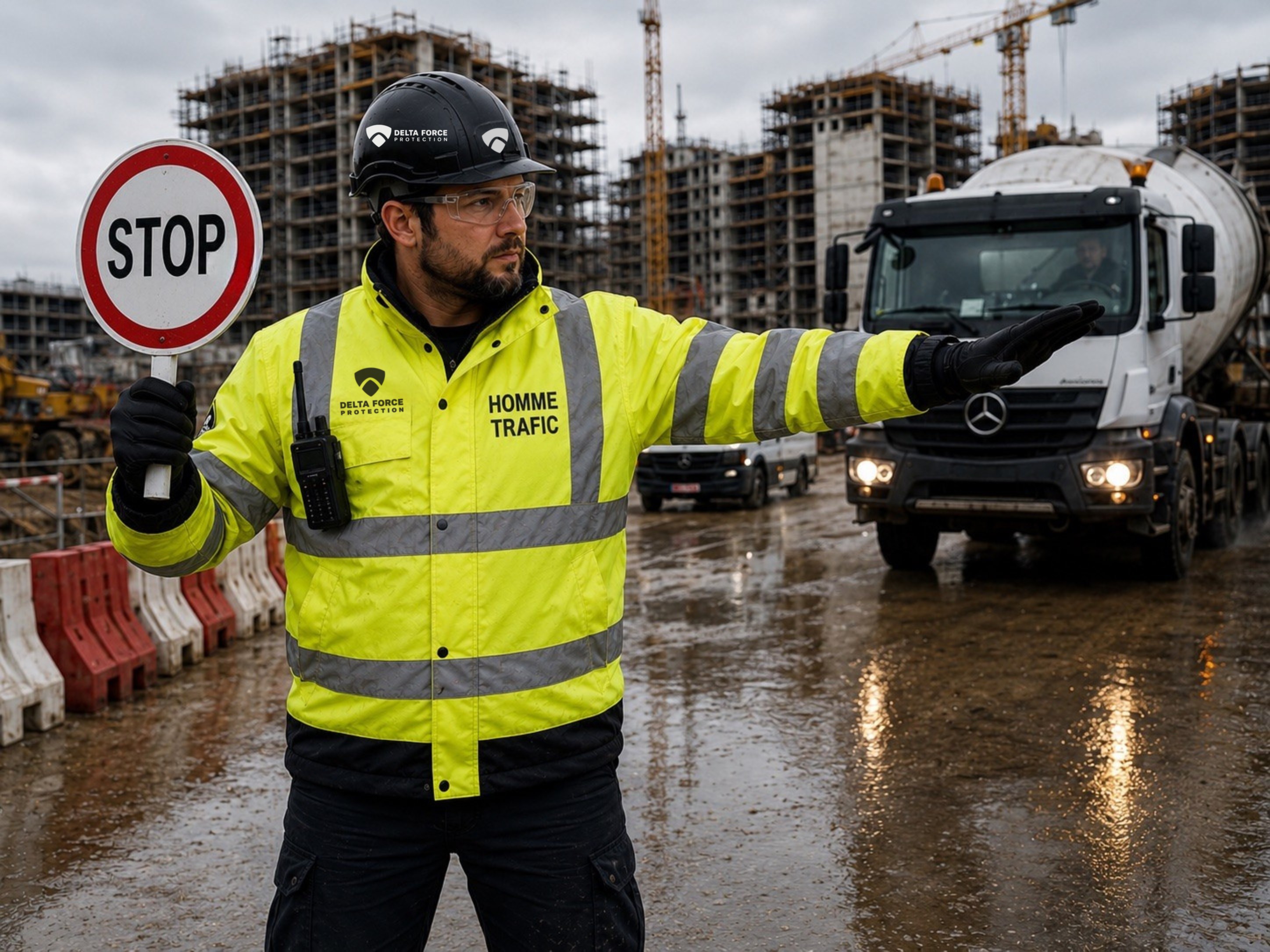 Homme-trafic par Delta-Force Protection